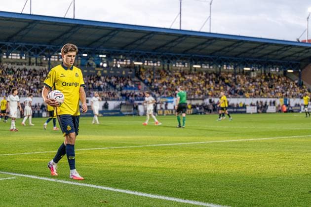 Union s Besfort Zeneli pictured during a soccer match between Union Saint-Gilloise and RSC Anderlecht, Sunday 30 August 2026 in Brussels, on day 4 of the 2026-2027 Jupiler Pro League first division of the Belgian championship. EMILExWINDAL  x184774386x
