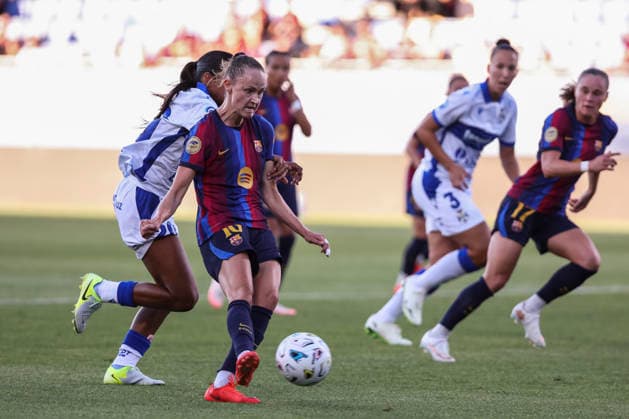 August 30, 2026, Sant Joan Despi, Barcelona, Spain: Caroline Graham of FC Barcelona, Barca shoot to goal during the Spanish Women league, Liga F, football match played between FC Barcelona and Costa Adeje Tenerife at Johan Cruyff Stadium on August 30, 2026 in Sant Joan Despi, Barcelona. FC Barcelona V Costa Adeje Tenerife - Liga F  - ZUMAa181 20260830_zaa_a181_209 Copyright: xJavierxBorregox