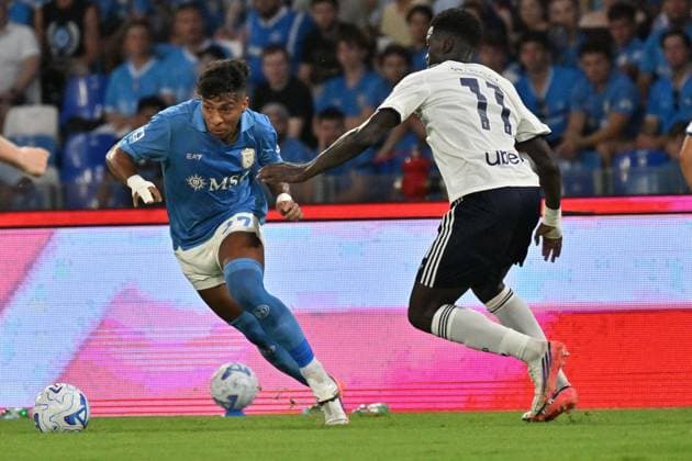 Foto IPP Felice De Martino Napoli 30 08 2026 Calcio Campionato serie A 2026-2027 Napoli - Como Nella foto: Alisson Santos Italy Photo Press World Copyright Napoli italy Italia ITALY  Copyright: xR4924_italyphotopressx