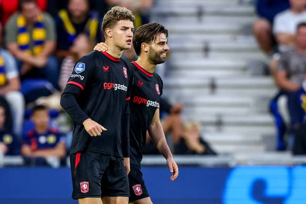 2026-08-30 SC Cambuur v FC Twente - Dutch Eredivisie LEEUWARDEN, NETHERLANDS - AUGUST 30: Ruud Nijstad of FC Twente celebrates after scoring his sides first goal during the Dutch Eredivisie match between SC Cambuur and FC Twente at Kooi Stadion on August 30, 2026 in Leeuwarden, Netherlands. Leeuwarden Kooi Stadion Netherlands Content not available for redistribution in The Netherlands directly or indirectly through any third parties. Copyright: xPieterxvanxderxWoudex
