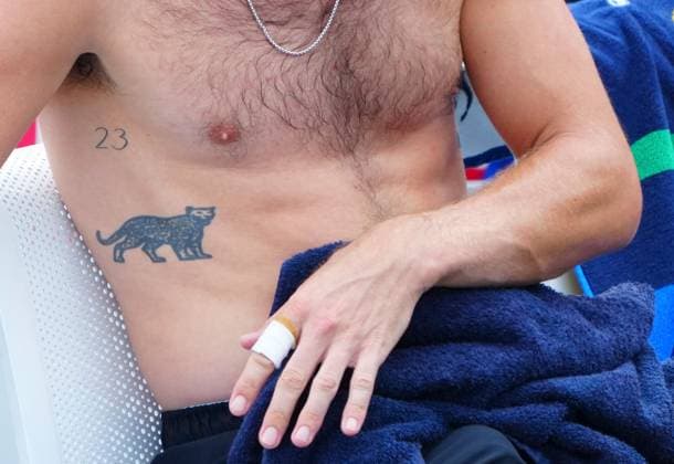 Cameron Norrie tattoo detail 2026 US Open, Day One, USTA Billie Jean King National Tennis Center, New York, USA - 30 Aug 2026New York USTA Billie Jean King National T New York (NY) United States of America EDITORIAL USE ONLY No use with unauthorised audio, video, data, fixture lists, club league logos or live services. Online in-match use limited to 120 images, no video emulation. No use in betting, games or single club league player publications.  Copyright: xJavierxGarcia Shutterstockx 17124546an