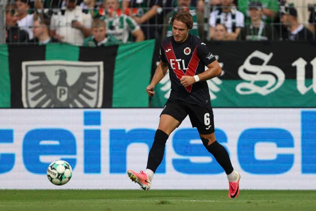 Tobias Eisenhuth of FC Viktoria Cologne in action, on the ball, making a solo run during the 3. Liga match between Viktoria Cologne and Preussen Münster at Sportpark Höhenberg on August 30, 2026, in Cologne, Germany. Photo by Oliver Kaelke, DeFodi Images. Tobias Eisenhuth of FC Viktoria Köln controls the ball during the 3. Liga match between Viktoria Köln and Preussen Münster at Sportpark Höhenberg on August 30, 2026 in Cologne, Germany. Photo by Oliver Kaelke, DeFodi Images. DFB and DFL regulations prohibit any use of photographs as image sequences and or quasi-video. Photo by Oliver Kaelke, DeFodi Images