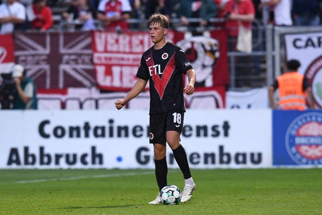 Soccer, 3rd Division, Matchday 3: FC Viktoria Köln vs. SC Preußen Münster on August 30, 2026, at Sportpark Höhenberg in Cologne. Tim Kloss, Cologne. DFB regulations prohibit any use of photographs as image sequences and or quasi-video. xRx