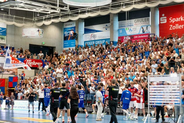 Fans Go Wild, HBW Balingen Weilstetten vs. Handball Club Hamburg, GER, Opel 1 Handball Bundesliga, Championship, Matchday 1, 2026–2027 Season, August 30, 2026, Eibner Press Photo by Andreas Ulmer: BW Balingen Weilstetten vs. Handball Club Hamburg, GER, Opel 1 Handball Bundesliga, Championship, Matchday 1, 2026–2027 season, August 30, 2026, Balingen Copyright: xEibner-Pressefoto AndreasxUlmerx EP_AUR