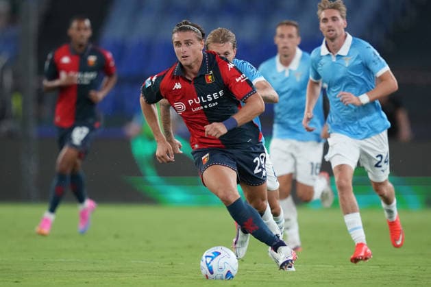 Genoa™s Lorenzo Colombo during the Serie A EniLive soccer match between Lazio and Genoa at the Rome s Olympic stadium, Italy - Sunday August 30, 2026 - Soccer ( Photo by Alfredo Falcone LaPresse )  Copyright: xAlfredoxFalcone LaPressex