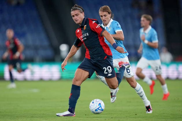 Genoa™s Lorenzo Colombo during the Serie A EniLive soccer match between Lazio and Genoa at the Rome s Olympic stadium, Italy - Sunday August 30, 2026 - Soccer ( Photo by Alfredo Falcone LaPresse )  Copyright: xAlfredoxFalcone LaPressex