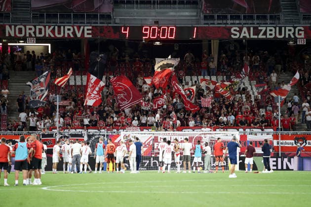 SOCCER - BL, RBS vs A.Wien SALZBURG,AUSTRIA,30.AUG.26 - SOCCER - ADMIRAL Bundesliga, Red Bull Salzburg vs FK Austria Wien. Image shows the team of RBS.  GEPAxpictures xMathiasxMandl