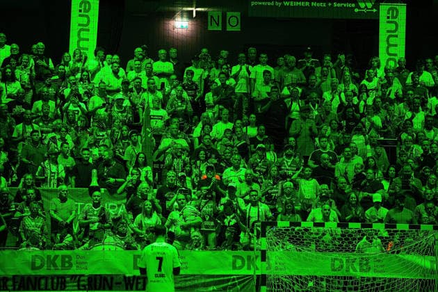 August 30, 2026, xovx, Opel Handball Bundesliga, HSG Wetzlar vs. SG BBM Bietigheim, HSG Wetzlar fans, Wetzlar, Buderus Arena, Hesse, Germany, DE