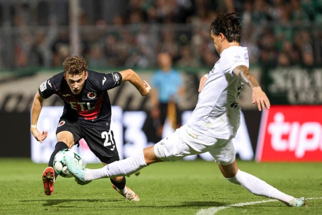 Lucas Wolf of FC Viktoria Cologne and Antonio Tikvic of SC Preussen Münster battle for the ball during the 3. Liga match between Viktoria Cologne and Preussen Münster at Sportpark Höhenberg on August 30, 2026, in Cologne, Germany. Photo by Oliver Kaelke, DeFodi Images. Lucas Wolf of FC Viktoria Cologne and Antonio Tikvic of SC Preussen Münster battle for the ball during the 3. Liga match between Viktoria Cologne and Preussen Münster at Sportpark Höhenberg on August 30, 2026 in Cologne, Germany. Photo by Oliver Kaelke, DeFodi Images. DFB and DFL regulations prohibit any use of photographs as image sequences and or quasi-video. Photo by Oliver Kaelke, DeFodi Images.