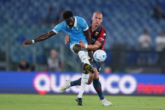 Lazio™s Boulaye Dia Genoa™s Leo Ostigard during the Serie A EniLive soccer match between Lazio and Genoa at the Rome s Olympic stadium, Italy - Sunday August 30, 2026 - Soccer ( Photo by Alfredo Falcone LaPresse )  Copyright: xAlfredoxFalcone LaPressex