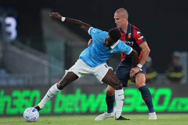 Lazio™s Boulaye Dia Genoa™s Leo Ostigard during the Serie A EniLive soccer match between Lazio and Genoa at the Rome s Olympic stadium, Italy - Sunday August 30, 2026 - Soccer ( Photo by Alfredo Falcone LaPresse )  Copyright: xAlfredoxFalcone LaPressex