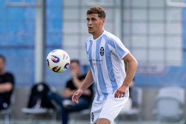 Benedikt Hoppe, TSV 1860 Munich, 06 GER, TSV 1860 Munich vs. TSV Landsberg 1882, Soccer, Bavarian Regional League, Matchday 6, 2026–2027 Season, August 30, 2026 DFL DFB regulations prohibit any use of photographs as image sequences and or quasi-video. Photo: HMB Media, Heike Feiner Copyright: HMBxMedia HeikexFeiner