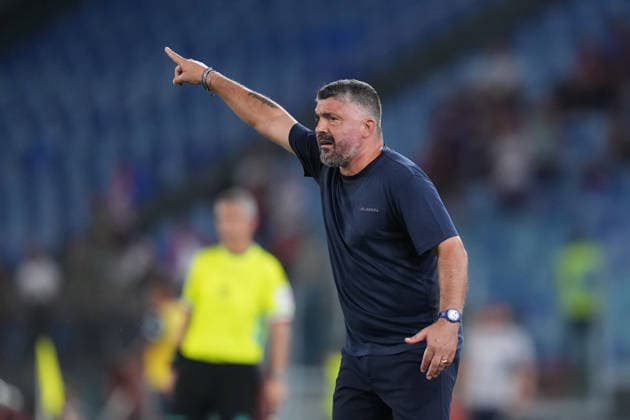 Lazio™s head coach Gennaro Gattuso during the Serie A EniLive soccer match between Lazio and Genoa at the Rome s Olympic stadium, Italy - Sunday August 30, 2026 - Soccer ( Photo by Alfredo Falcone LaPresse )  Copyright: xAlfredoxFalcone LaPressex