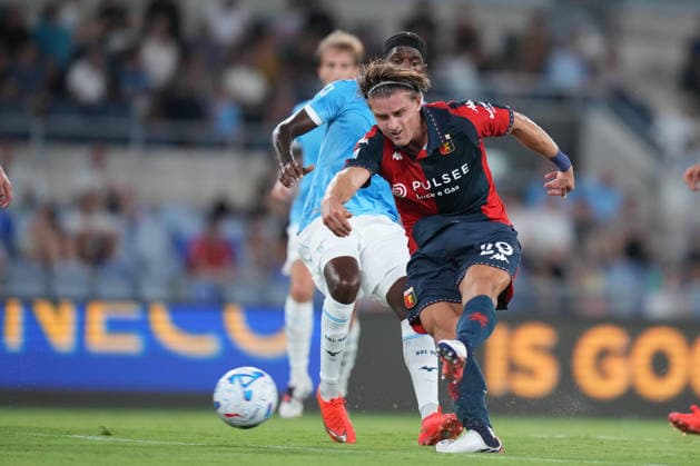 Genoa™s Lorenzo Colombo during the Serie A EniLive soccer match between Lazio and Genoa at the Rome s Olympic stadium, Italy - Sunday August 30, 2026 - Soccer ( Photo by Alfredo Falcone LaPresse )  Copyright: xAlfredoxFalcone LaPressex