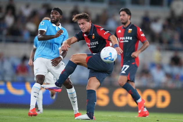 Genoa™s Lorenzo Colombo during the Serie A EniLive soccer match between Lazio and Genoa at the Rome s Olympic stadium, Italy - Sunday August 30, 2026 - Soccer ( Photo by Alfredo Falcone LaPresse )  Copyright: xAlfredoxFalcone LaPressex