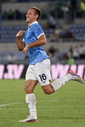 As Roma 30 08 2026 - campionato di calcio serie A Lazio-Genoa foto Antonello Sammarco Image nella foto: esultanza gol Davide Frattesi 