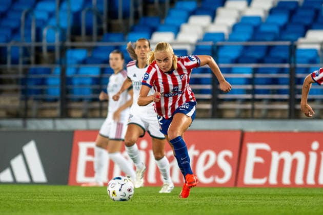 MADRID, SPAIN - AUGUST 30: Kathrine Møller (12) of Atletico de Madrid during the Liga F match day 1 season 2026-27 between Real Madrid and Atletico de Madrid on August 30, 2026 in Madrid, Spain. Copyright: xAdelinaxCobos SPPx Sportspressphoto_SPR220316