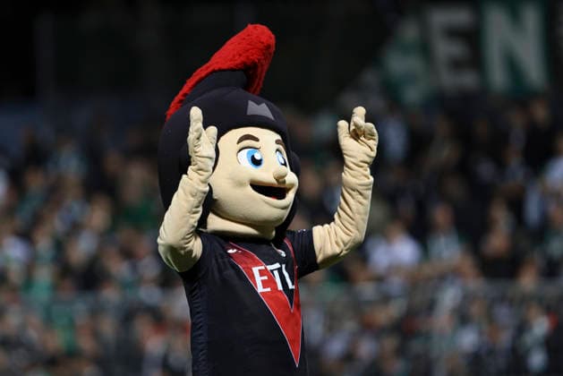 The FC Viktoria Cologne mascot is seen during the 3. Liga match between Viktoria Cologne and Preussen Münster at Sportpark Höhenberg on August 30, 2026, in Cologne, Germany. Photo by Oliver Kaelke, DeFodi Images. The mascot of FC Viktoria Cologne is seen during the 3. Liga match between Viktoria Cologne and Preussen Münster at Sportpark Höhenberg on August 30, 2026 in Cologne, Germany. Photo by Oliver Kaelke, DeFodi Images. DFB and DFL regulations prohibit any use of photographs as image sequences and or quasi-video. Photo by Oliver Kaelke, DeFodi Images.