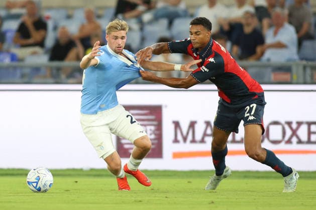 IPA87946954 - Kenneth Taylor of Societa Sportiva Lazio is in action during the 2026–2027 Serie A match between S.S. Lazio and Genoa C.F.C. at the Stadio Olimpico in Rome, Italy.  Copyright: xMatteoxCassoni IPAxSportx xx 87946954