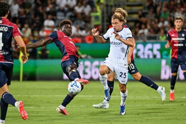 IPA87946973 - Nicolo Barella of Inter during the Cagliari Calcio vs. Inter - FC Internazionale Italian Serie A soccer match in Cagliari, Italy, on August 30, 2026  Copyright: xLuigixCanu IPAxSportx xx 87946973