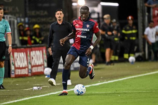 IPA87946999 - Paul Mendy of Cagliari Calcio during the Cagliari Calcio vs. Inter - FC Internazionale Italian Serie A soccer match in Cagliari, Italy, on August 30, 2026  Copyright: xLuigixCanu IPAxSportx xx 87946999