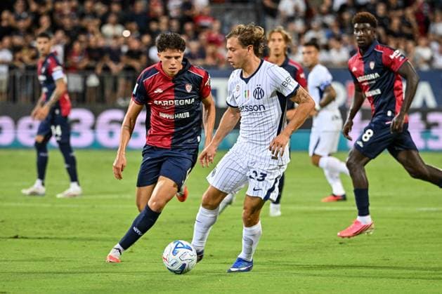 IPA87946991 - Nicolo Barella of Inter during the Cagliari Calcio vs. Inter - FC Internazionale Italian Serie A soccer match in Cagliari, Italy, on August 30, 2026  Copyright: xLuigixCanu IPAxSportx xx 87946991