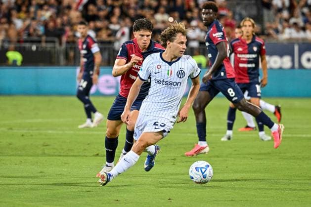 IPA87947038 - Nicolo Barella of Inter during the Cagliari Calcio vs. Inter - FC Internazionale Italian Serie A soccer match in Cagliari, Italy, on August 30, 2026  Copyright: xLuigixCanu IPAxSportx xx 87947038