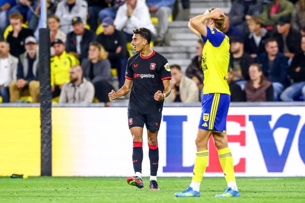 2026-08-30 SC Cambuur v FC Twente - Dutch Eredivisie LEEUWARDEN, NETHERLANDS - AUGUST 30: Younes Taha of FC Twente celebrates after scoring his sides fourth goal during the Dutch Eredivisie match between SC Cambuur and FC Twente at Kooi Stadion on August 30, 2026 in Leeuwarden, Netherlands. Leeuwarden Kooi Stadion Netherlands Content not available for redistribution in The Netherlands directly or indirectly through any third parties. Copyright: xPieterxvanxderxWoudex