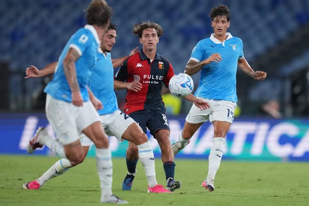 Genoa™s Tommaso Baldanzi during the Serie A EniLive soccer match between Lazio and Genoa at the Rome s Olympic stadium, Italy - Sunday August 30, 2026 - Soccer ( Photo by Alfredo Falcone LaPresse )  Copyright: xAlfredoxFalcone LaPressex