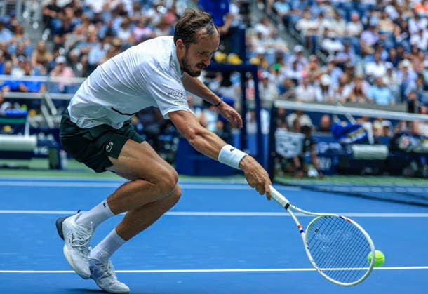 US Open tennis tournament - Day 1 Daniil Medvedev of Russia in action against Hugo Gaston of France during the Men s Singles round one of the US Open Tennis Championships at the USTA Billie Jean King National Tennis Center in Flushing Meadows, New York, USA, 30 August 2026. The 2026 US Open tournament runs from 23 August through 13 September. FLUSHING MEADOWS NEW YORK United States  Copyright: xCRISTOBALxHERRERA-ULASHKEVICHx