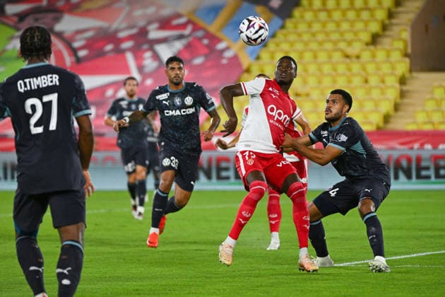 FOOTBALL : AS Monaco VS Olympique de Marseille - Ligue 1 McDonald s - 30 08 2026 Sadibou SanÃ (ASM) - Ligue 1 McDonald s match between AS Monaco and Olympique de Marseille on August 30, 2026 at the Louis II Stadium in Monaco. MonacoMonaco  Copyright: xWilliamxCannarellax