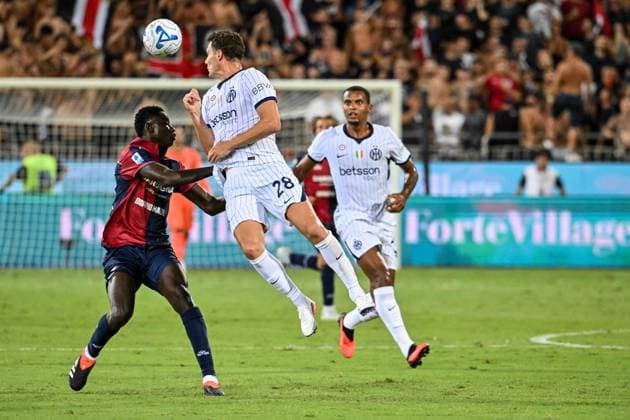 IPA87947407 - Benjamin Pavard of Inter during the Cagliari Calcio vs. Inter - FC Internazionale Italian Serie A soccer match in Cagliari, Italy, on August 30, 2026  Copyright: xLuigixCanu IPAxSportx xx 87947407