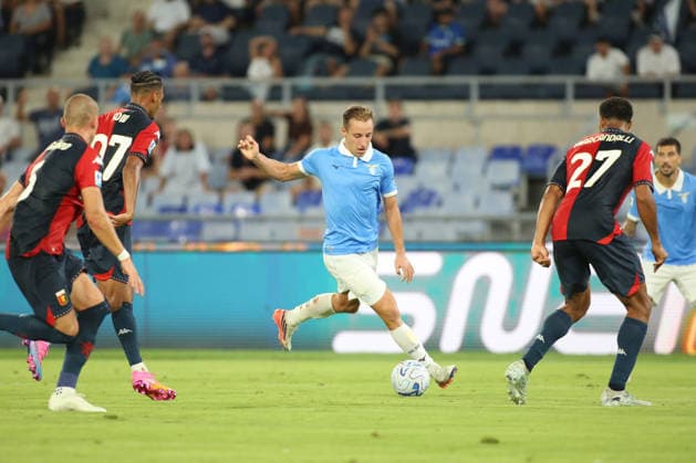 IPA87947439 - Davide Frattesi of Società Sportiva Lazio is in action during the 2026–2027 Serie A match between S.S. Lazio and Genoa C.F.C. at the Stadio Olimpico in Rome, Italy.  Copyright: xMatteoxCassoni IPAxSportx xx 87947439