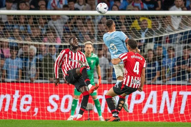 ESP LaLiga EA Sports RC Celta Vigo vs. Athletic Club Bilbao: Inaki Williams of Athletic and Jutgla of Celta Vigo during the LaLiga EA Sports match between RC Celta Vigo and Athletic Club Bilbao played at Abanca Balaidos Stadium, Vigo, Pontevedra, on August 30, 2026, in Spain—Spanish Soccer Copyright: xAgenciaxLOFx