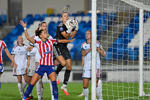 August 30, 2026, Madrid, Madrid, Spain: 1 MERLE FROHMS of Real Madrid CF Femenino in action during the Spanish Women League, Liga F, football match played between REAL MADRID Vs ATLETICO DE MADRID at Alfredo Di Stefano stadium on August 30, 2027, in Valdebebas, Madrid, Spain. Madrid Spain - ZUMAc312 20260830_zsp_c312_110 Copyright: xOscarxManuelxSanchezx