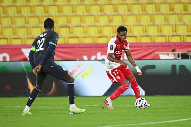 FOOTBALL : AS Monaco VS Olympique de Marseille - Ligue 1 McDonald s - 30 08 2026 Nazinho (ASM) - Ligue 1 McDonald s match between AS Monaco and Olympique de Marseille on August 30, 2026 at the Louis II Stadium in Monaco. MonacoMonaco  Copyright: xWilliamxCannarellax