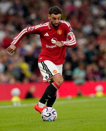 Manchester, England, 30th August 2026. Bruno Fernandes of Manchester United, ManU during the Manchester United vs Ipswich Town Premier League match at Old Trafford, Manchester. Picture credit should read: Andrew Yates Sportimage EDITORIAL USE ONLY. No use with unauthorised audio, video, data, fixture lists, club league logos or live services. Online in-match use limited to 120 images, no video emulation. No use in betting, games or single club league player publications. SPI_093_AY_Man_Utd_Ipswich SPI-4945-0117