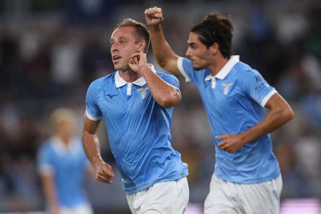 SOCCER - Serie A - SS Lazio vs. Genoa CFC Photo by IPA ABACAPRESS.COM87947013 - Rome, Italy — August 30, 2026: David Frattesi (midfielder) of Lazio scores a goal and celebrates with his teammates during the 2026–2027 Italian Serie A—Enilive Championship soccer match between SS Lazio and Genoa CFC at the Olympic Stadium in Rome. Rome Italy  Copyright: xIPAxSport ABACAx