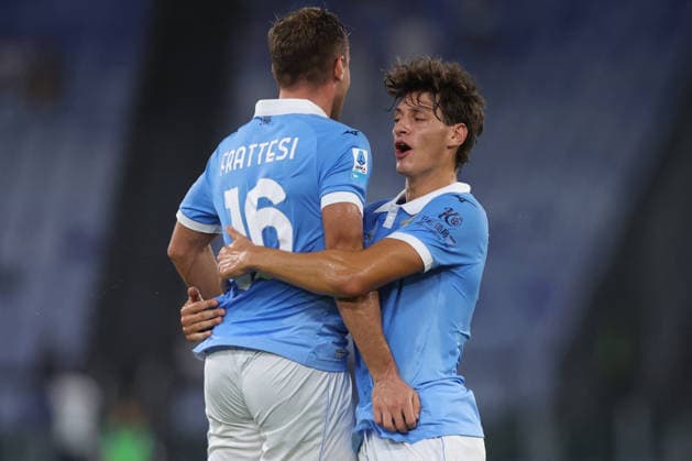 SOCCER - Serie A - SS Lazio vs. Genoa CFC Photo by IPA ABACAPRESS.COM87946993 - Rome, Italy - August 30, 2026: David Frattesi (midfielder) of Lazio scores a goal and celebrates with his teammates during the 2026-2027 Italian Serie A - Enilive Championship soccer match between SS Lazio and Genoa CFC at the Olympic Stadium in Rome. Rome Italy  Copyright: xIPAxSport ABACAx