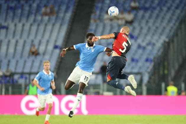 SOCCER - Serie A - SS Lazio vs. Genoa CFC Photo by IPA ABACAPRESS.COM87947461 - Boulaye Dia of Societa Sportiva Lazio and Leo Ostigard of Genoa Cricket and Football Club are in action during the 2026 2027 Serie A match between S.S. Lazio and Genoa C.F.C. at the Stadio Olimpico in Rome, Italy. Rome Italy  Copyright: xIPAxSport ABACAx