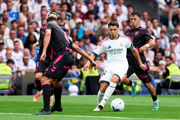 SOCCER- La Liga EA match between Real Madrid CF and Malaga CF at Santiago Bernabeu Stadium, on August 30, 2026. Brahim Diaz of Real Madrid CF during the La Liga EA Sport match between Real Madrid CF and Malaga CF at Santiago Bernabeu Stadium, on August 30, 2026. Madrid Madrid Spain EDITORIAL USE ONLY Copyright: xx SENIS-CEBOLLAx xALFAQUIx dpphotos202027