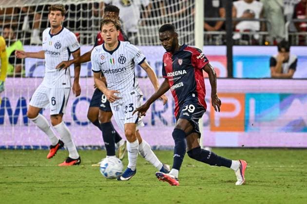 IPA87950280 - Alieu Fadera of Cagliari Calcio during the Cagliari Calcio vs. Inter - FC Internazionale Italian Serie A soccer match in Cagliari, Italy, on August 30, 2026  Copyright: xLuigixCanu IPAxSportx xx 87950280