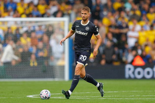 Leeds, England, 30th August 2026. Kristoffer Ajer of Brentford during the Leeds United vs Brentford Premier League match at Elland Road, Leeds. Picture credit should read: James Baylis Sportimage EDITORIAL USE ONLY. No use with unauthorised audio, video, data, fixture lists, club league logos or live services. Online in-match use limited to 120 images, no video emulation. No use in betting, games or single club league player publications. SPI_119_JB_LEEDS_BRENTFORD SPI-4950-0119