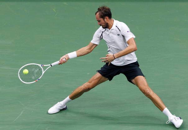 US Open tennis tournament - Day 1 Daniil Medvedev of Russia in action against Hugo Gaston of France during the Men s Singles round one of the US Open Tennis Championships at the USTA Billie Jean King National Tennis Center in Flushing Meadows, New York, USA, 30 August 2026. The 2026 US Open tournament runs from 23 August through 13 September. FLUSHING MEADOWS NEW YORK United States  Copyright: xBRIANxHIRSCHFELDx