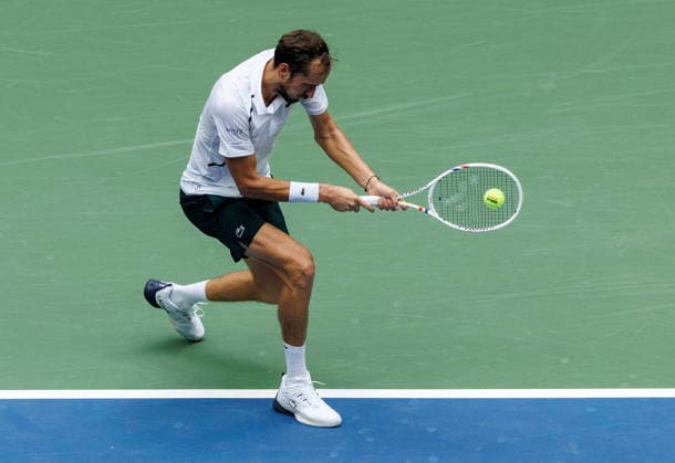 US Open tennis tournament - Day 1 Daniil Medvedev of Russia in action against Hugo Gaston of France during the Men s Singles round one of the US Open Tennis Championships at the USTA Billie Jean King National Tennis Center in Flushing Meadows, New York, USA, 30 August 2026. The 2026 US Open tournament runs from 23 August through 13 September. FLUSHING MEADOWS NEW YORK United States  Copyright: xBRIANxHIRSCHFELDx