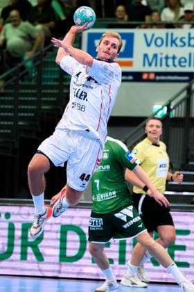 Wetzlar HBL 26 27 HSG Wetzlar SG BBM Bietigheim Mathias Larson Bietigheim Wetzlar Buderus Arena Germany