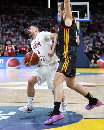Poland V Germany - FIBA Basketball World Cup European Qualifier Group K Kamil Laczynski during the FIBA Basketball World Cup European Qualifier Group K match between Poland and Germany at Ergo Arena in Gdansk, Poland, on August 30, 2026. Gdansk Poland  Copyright: xPiotrxMatusewiczx originalFilename:matusewicz-polandvg260830_npmMV.jpg