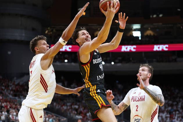 Poland V Germany - FIBA Basketball World Cup European Qualifier Group K David Kramer plays during the FIBA Basketball World Cup European Qualifier Group K match between Poland and Germany at Ergo Arena in Gdansk, Poland, on August 30, 2026. Gdansk Poland  Copyright: xPiotrxMatusewiczx originalFilename:matusewicz-polandvg260830_nps4P.jpg