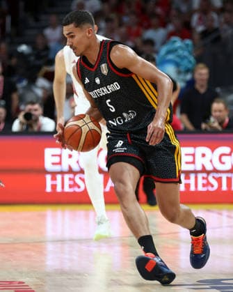 Poland V Germany - FIBA Basketball World Cup European Qualifier Group K Tristan Da Silva plays during the FIBA Basketball World Cup European Qualifier Group K match between Poland and Germany at Ergo Arena in Gdansk, Poland, on August 30, 2026. Gdansk Poland  Copyright: xPiotrxMatusewiczx originalFilename:matusewicz-polandvg260830_npvAG.jpg