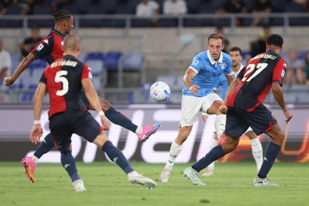 SOCCER - Serie A - SS Lazio vs. Genoa CFC Photo by IPA ABACAPRESS.COM87948053 - Rome, Italy — August 30, 2026: David Frattesi (midfielder) of Lazio in action during the 2026–2027 Italian Serie A – Enilive Championship soccer match between SS Lazio and Genoa CFC at the Olympic Stadium in Rome. Rome Italy  Copyright: xIPAxSport ABACAx